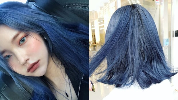 Màu tóc xanh khiến bạn trở nên nổi bật và ấn tượng hơn với người xung quanh. Hãy thử thay đổi mái tóc của mình bằng màu xanh tươi mát để tạo nên phong cách mới lạ và độc đáo.