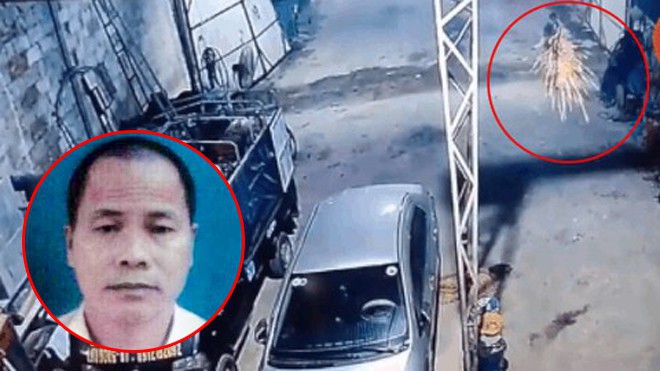 Chân dung đối tượng và hiện trường vụ việc. Ảnh: Báo Dân sinh.