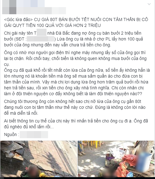 Câu chuyện được chia sẻ gây xôn xao cư dân mạng.