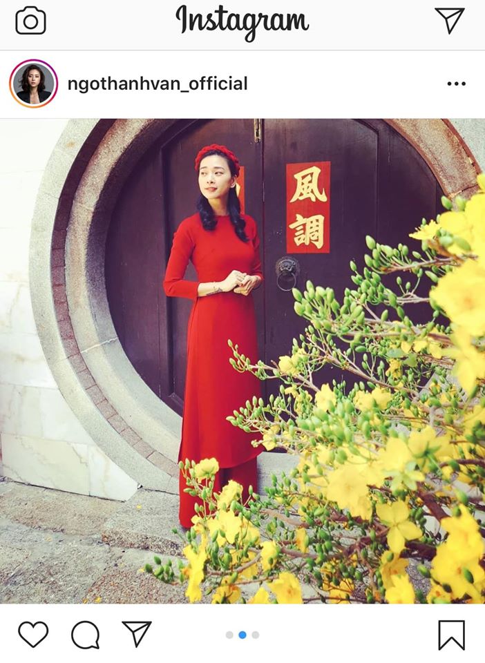 Đả nữ Ngô Thanh Vân trẻ trung bất chấp thời gian với tà áo dài đỏ