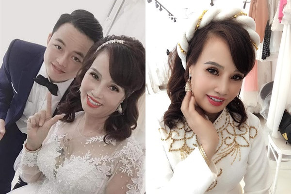 Cặp đôi chụp ảnh kỷ niệm 1 năm ngày cưới.