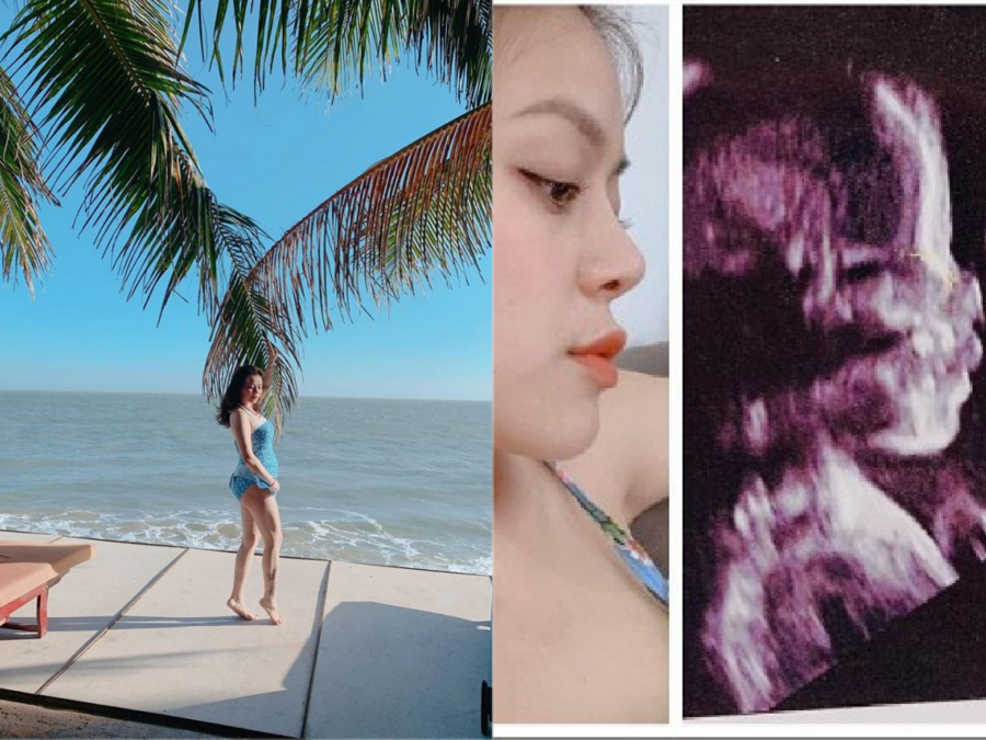 Mới đây, ca sĩ Hải Yến Idol đã đăng tải hai bức ảnh tiết lộ đang mang bầu và chia sẻ: 
