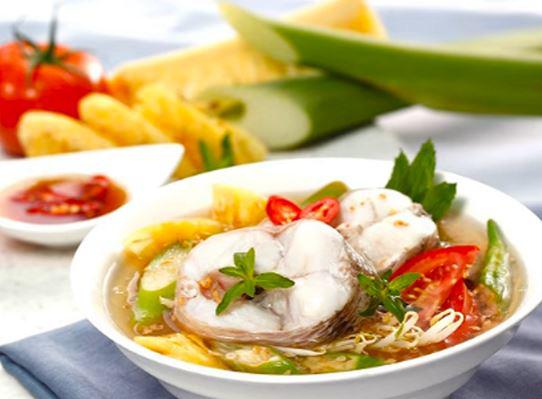 Canh cá dọc mùng thơm ngon