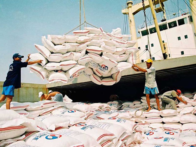 Hải quan tạm dừng thông quan xuất khẩu gạo. Ảnh minh họa.