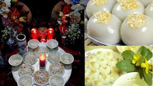 Mâm lễ cúng ngày Tết Hàn thực thường bao gồm gồm: bánh trôi, bánh chay, hương, hoa, trầu cau
