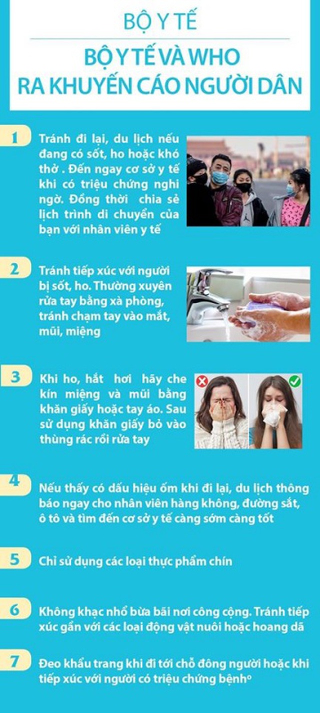 Khuyến cáo của Bộ Y tế để ngăn ngừa dịch bệnh Covid-19