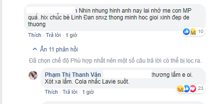 Ốc Thanh Vân cho biết con gái mình thường xuyên nhắc đến bé Lavie.