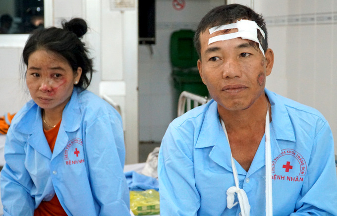Vợ chồng ông Phú may mắn thoát nạn trong vụ sập công trình ở Đồng Nai.