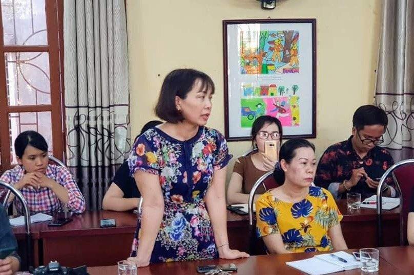 Giáo viên chủ nhiệm Lê Thị Kim Lan thừa nhận việc phê bình học sinh là không thích hợp.