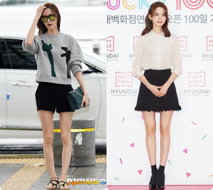 Hình dáng đôi chân của Yoona được cải thiện rất nhiều theo thời gian.