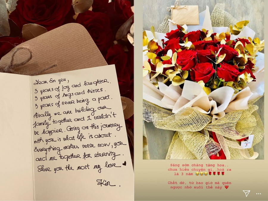 Mới đây, để kỷ niệm 3 năm xây dựng tình yêu, Kim Lý đã gửi bức thư tay đầy ngọt ngào dành cho Hà Hồ. Những lời yêu thương này được 