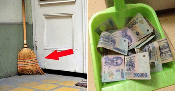 Không đặt chổi ở phòng khách