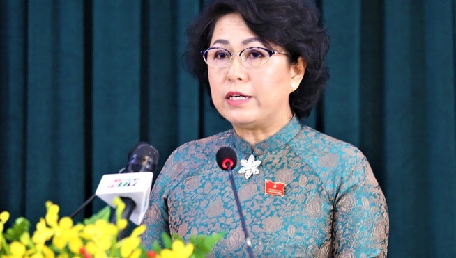 Bà Tô Thị Bích Châu, Chủ tịch Ủy ban MTTQ Việt Nam tại TP.HCM. (Ảnh: Zing)
