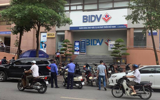 Ngân hàng BIDV chi nhánh Ngọc Khánh (Đống Đa, Hà Nội), nơi xảy ra vụ cướp