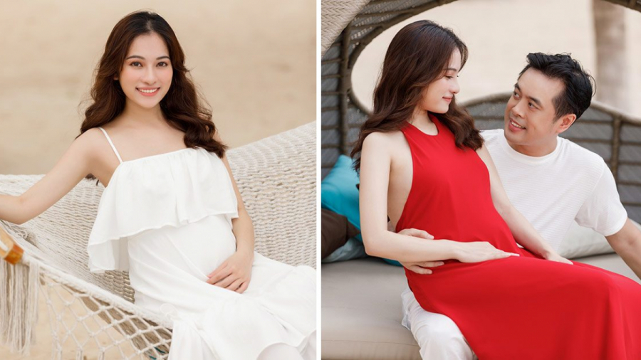 Vợ nhạc sĩ Dương Khắc Linh đẹp như thần tiên tỷ tỷ dù đang mang thai đôi