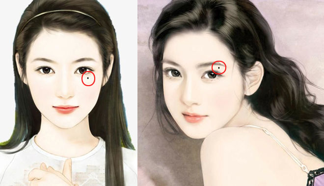 Nốt ruồi đuôi mắt đón lệ thiếu may mắn