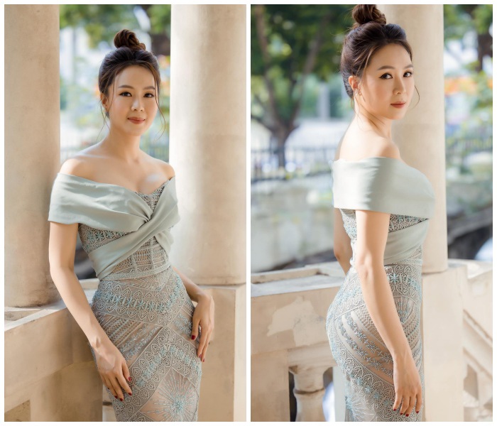 Xinh đẹp là vậy, Hồng Diễm cũng có lúc mất điểm dáng vóc vì lộ lớp mỡ thừa dưới cánh tay