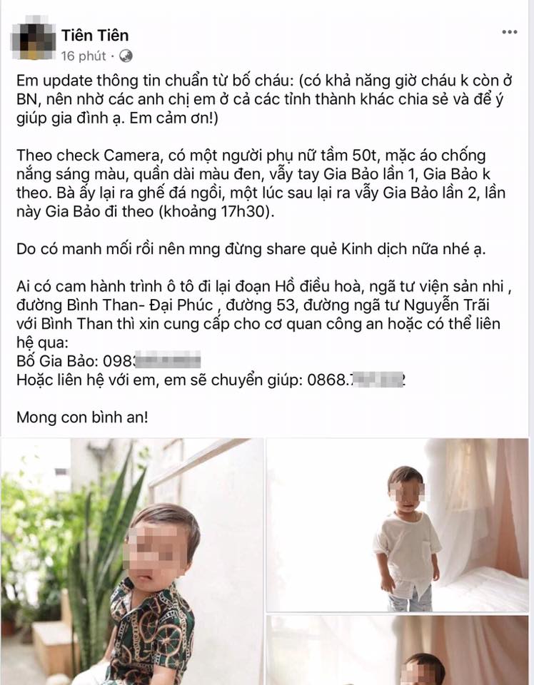 Vụ cháu bé 2 tuổi ở Bắc Ninh mất tích gây rúng động dư luận