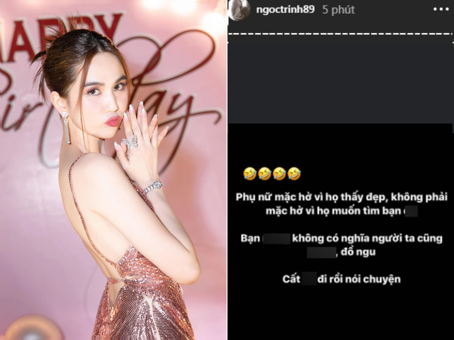 Ngọc Trinh vừa bất ngờ đăng tải dòng trạng thái rất gay gắt cùng với rất nhiều từ ngữ có phần thô tục để đáp trả antifan khi bị nói