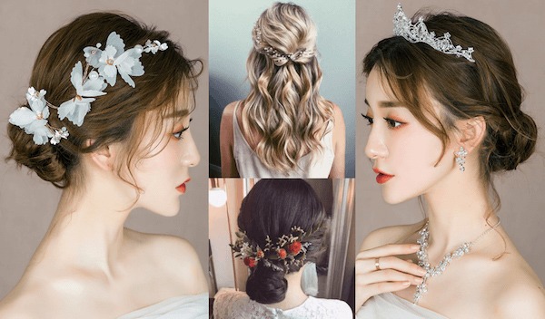 Kiểu tóc cô dâu đẹp đơn giản mang đến cho các cô dâu sự tự tin và xinh đẹp như mơ. Những mẫu tóc giản đơn nhưng đầy cuốn hút này sẽ giúp cô dâu trông rất nổi bật trong ngày cưới.