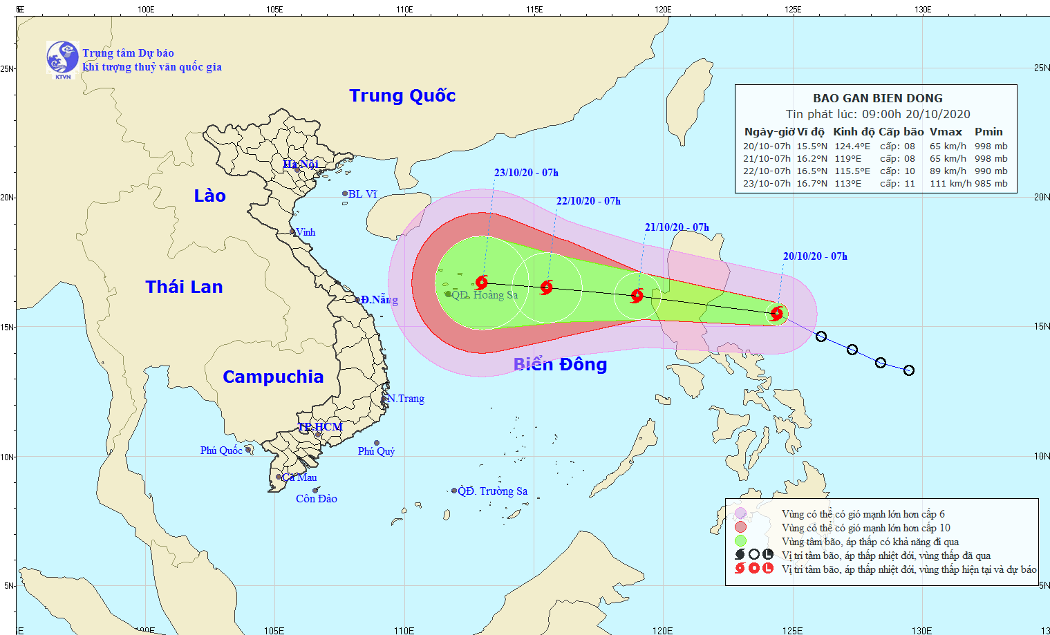 Áp thấp nhiệt đới mạnh lên thành bão số 8, đi vào Biển Đông 