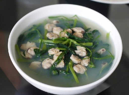 Canh ngao rau muống tốt cho mẹ bầu trong thời kỳ tam cá nguyệt đầu tiên