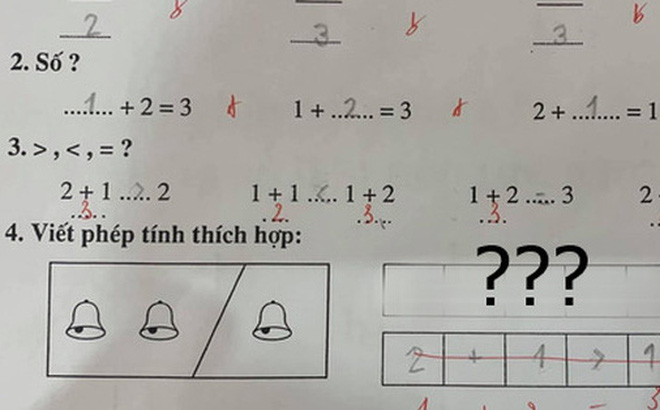 Kết quả bài toán khiến người mẹ thắc mắc không hiểu tại sao lại sại