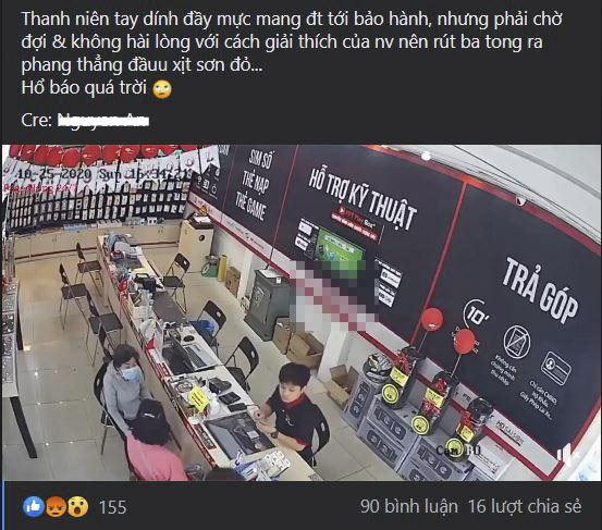 Vụ nhân viên cửa hàng bị khách hành hung gây xôn xao mạng xã hội.