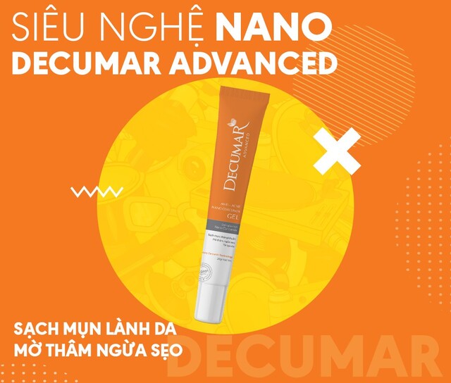Gel ngừa mụn Decumar Advanced sở hữu Siêu nghệ Nano cùng tinh chất rau má Pháp xịn sò.