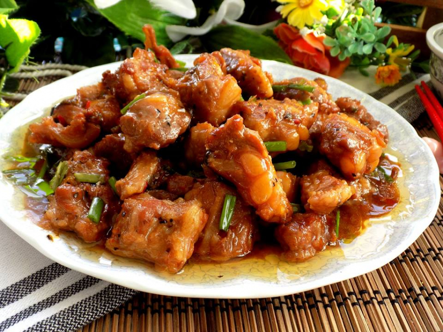 Sườn non kho tiêu ngon
