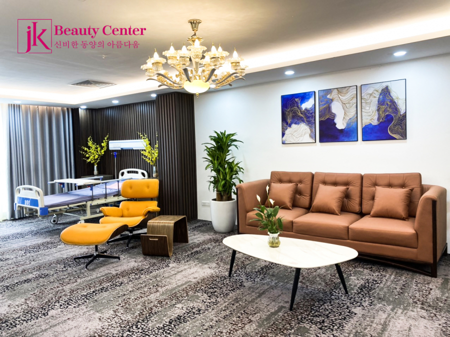 Tại JK Beauty Center cơ sở vật chất hiện đại, không gian nghỉ dưỡng sang trọng đẳng cấp 5 sao