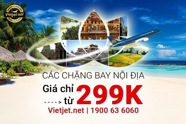Vietnam Airlines khuyến mãi vé máy bay 299K