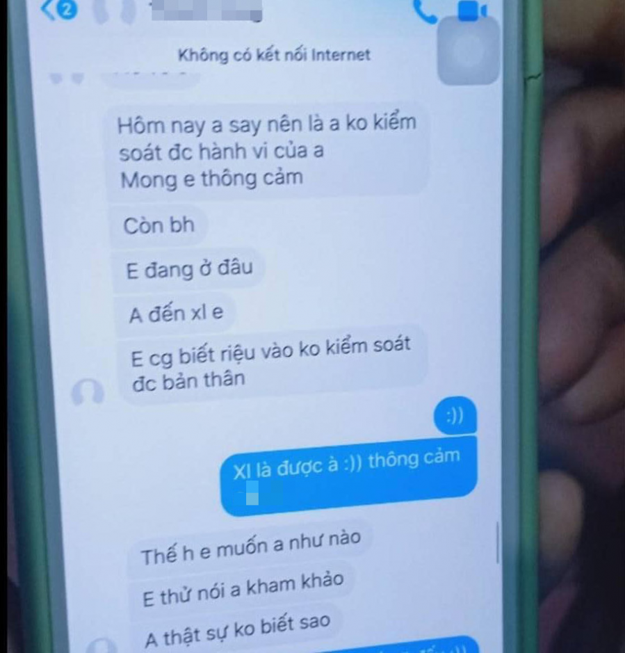 Tin nhắn trò chuyện giữa Th. và T. được gia đình nạn nhân thu thập