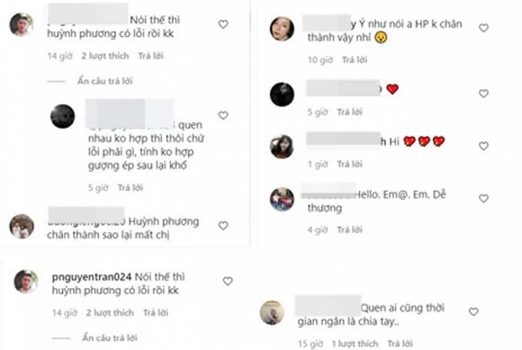 Dân mạng réo tên Huỳnh Phương dưới status của Sĩ Thanh.
