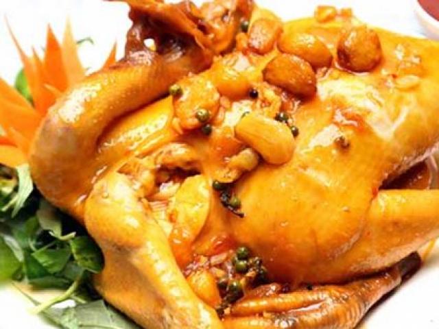 Gà hấp mắn nhĩ thơm ngon