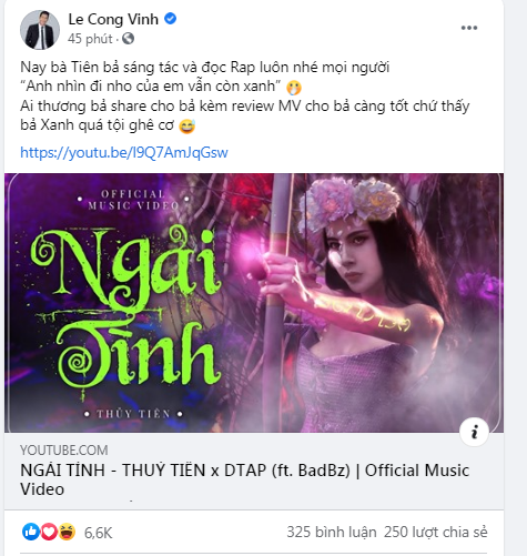 Chia sẻ của Công Vinh.