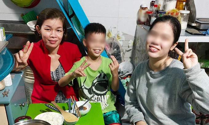 Hai người con là động lực để chị Trâm cố gắng mỗi ngày.