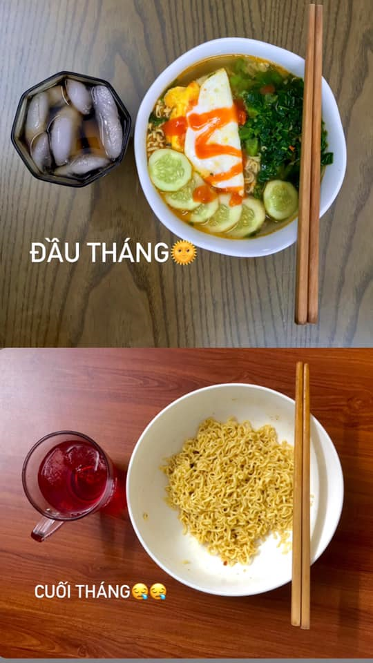 Đầu tháng thì ăn mì tôm phiên bản 'sơn hào hải vị', cuối tháng đến gói mì tôm không cũng khó kiếm... Đó là tình trạng chung của bao thế hệ sinh viên nhiều năm nay vẫn thế.