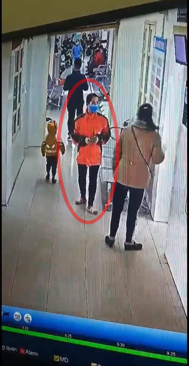 Hình ảnh Thảo được ghi lại tại camera bệnh viện