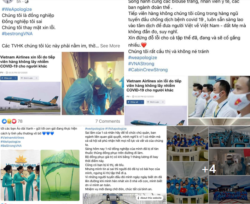 Trước đó, nhiều tiếp viên hàng không đã đồng loạt gửi lời xin lỗi, mong cộng đồng thông cảm trước sự việc