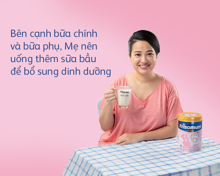 Bên cạnh bữa chính và bữa phụ, mẹ có thể uống thêm sữa bầu để bổ sung đủ dinh dưỡng.