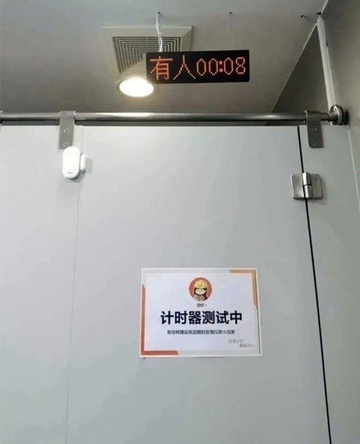 Đồng hồ bấm giờ trong toilet cho nhân viên