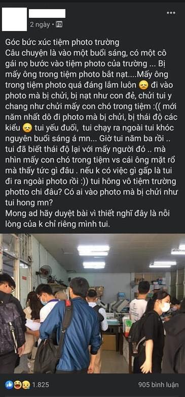 Qúa bất bình vì thái độ của tiệm photocopy, sinh viên lập hẳn hội anti với
