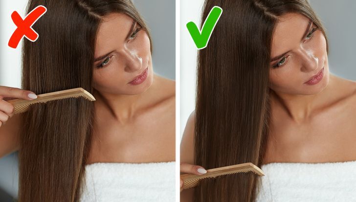 Muốn tóc không bị gãy rụng, chị em nên tránh xa 7 cách chải tóc sai sau. -  Tâm Sự Làn Da