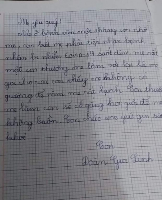 Bức thư Gia Linh gửi mẹ