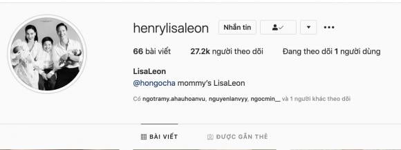 Hà Hồ đổi tên tài khoản instagram của hai con từ leonlisafamily thành henryleonlisa, chứng tỏ cô luôn muốn kết nối các con với nhau.