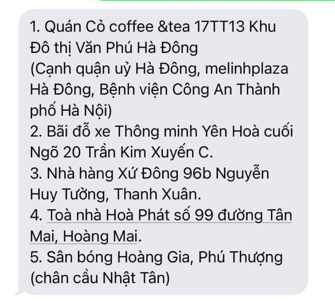 Các địa điểm phát nông sản miễn phí của MC Đại Nghĩa tại Hà Nội.