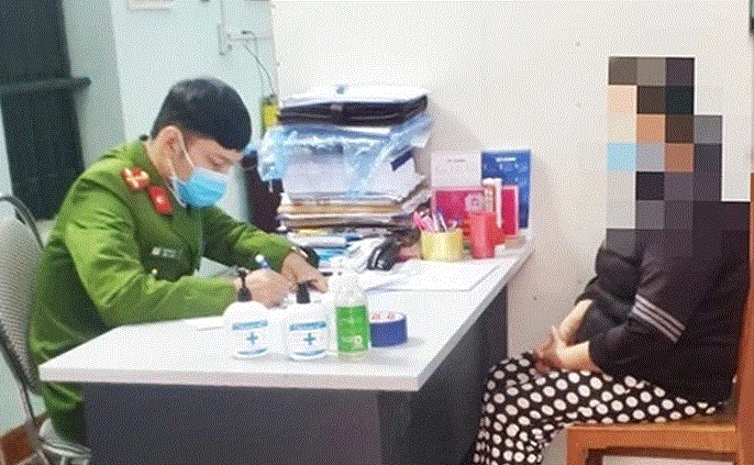 Bà N. làm việc tại cơ quan công an (nguồn: HDO)