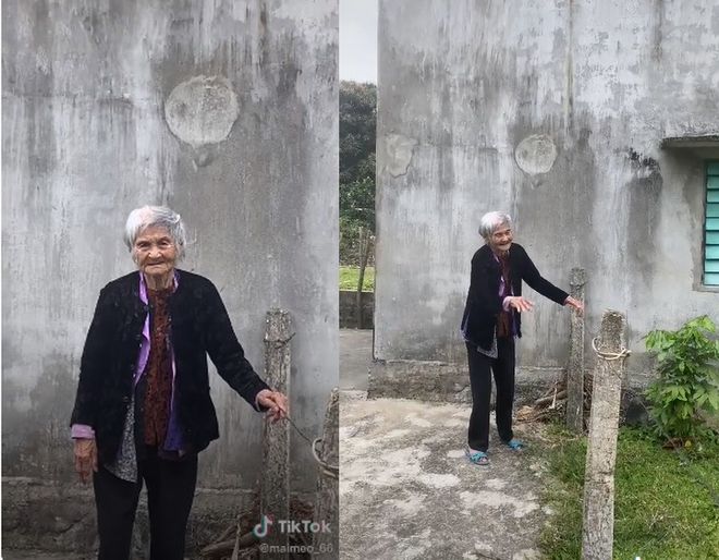 Hình ảnh cụ bà 103 tuổi ra tiễn con gái 