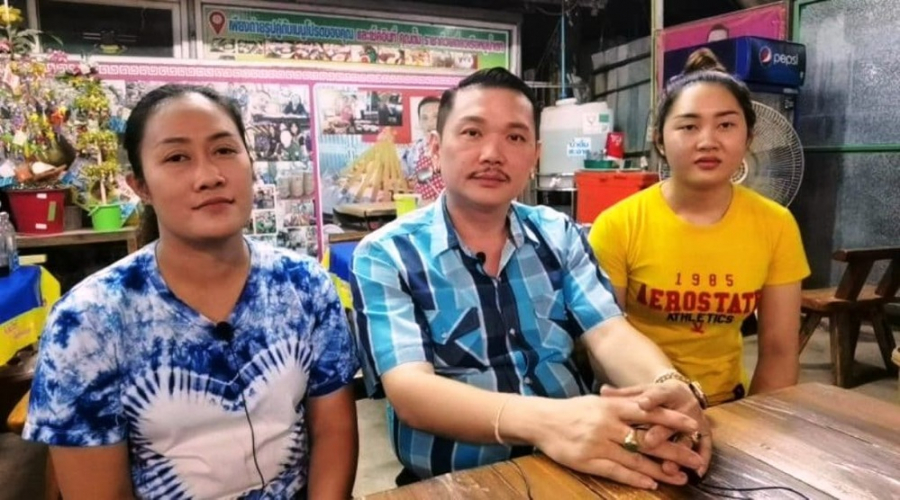 Anh Tum cùng hai người vợ (Ảnh: CTN News)    